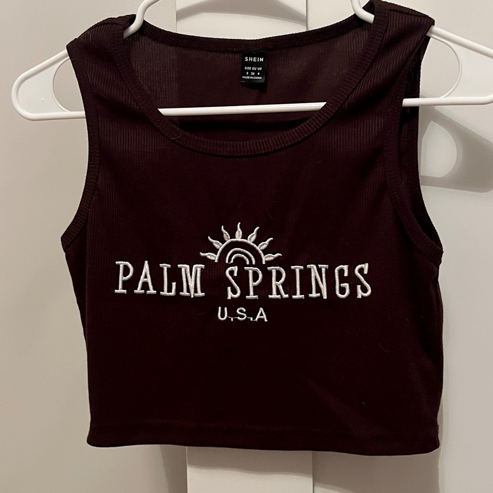 Dark Brown Crop Top; Small